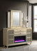 Lorient 8-drawer LED Flame Box Dresser and Mirror Ivory Camel