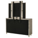 Lorient 8-drawer LED Dresser with Mirror Ivory and Camel