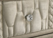 Lorient 8-drawer LED Dresser with Mirror Ivory and Camel