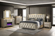 Lorient 5-drawer LED Chest of Drawers Ivory and Camel