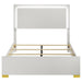 Marceline Wood Full LED Panel Bed White