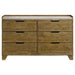 Henderson 6-drawer Bedroom Dresser Cabinet Medium Oak