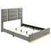 Ines 56-inch Fabric Upholstered Queen Panel Bed Grey