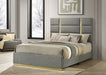 Ines 56-inch Fabric Upholstered Queen Panel Bed Grey