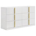 Ines 4-piece Queen Bedroom Set Navy and White High Gloss