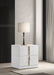 Ines 2-drawer Nightstand Bedside Table White High Gloss