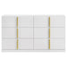 Ines 6-drawer Bedroom Dresser Cabinet White High Gloss