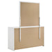 Ines 6-drawer Bedroom Dresser with Mirror White High Gloss