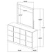 Ines 6-drawer Bedroom Dresser with Mirror White High Gloss