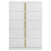 Ines 5-drawer Bedroom Chest of Drawers White High Gloss