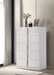 Ines 5-drawer Bedroom Chest of Drawers White High Gloss