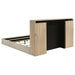 Arielle Eastern King Bookcase Panel Storage Bed Light Oak