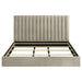 Arielle Eastern King Bookcase Panel Storage Bed Light Oak