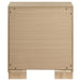 Arielle 2-drawer Bedroom Nightstand with Casters Light Oak