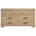 Arielle 6-drawer Bedroom Dresser Cabinet Light Oak