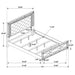Gunnison 5-piece California King Bedroom Set Silver Metallic