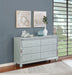 Gunnison 6-drawer Dresser Silver Metallic