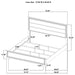 Wright 52-inch Upholstered California King Bed Brown Oak