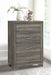 Wright 4-drawer Chest of Drawers Brown Oak