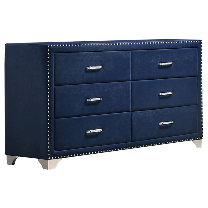 Glam style bedroom set in Sacramento showroom