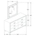 Melody 6-drawer Upholstered Dresser with Mirror Grey