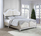 Evangeline Wood Queen LED Panel Bed Silver Oak