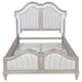 Evangeline Wood Queen LED Panel Bed Silver Oak