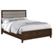 Welsley 50-inch Upholstered Eastern King Bed Walnut