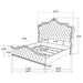 Antonella Upholstered Eastern King Panel Bed Ivory and Camel