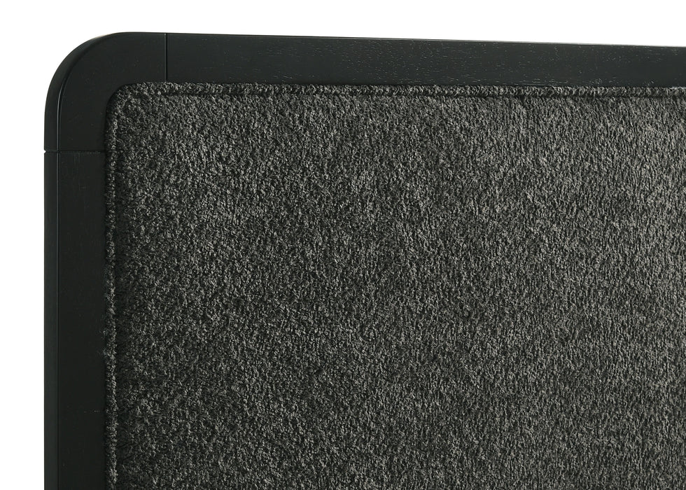 Cavelle 51-inch Upholstered Eastern King Panel Bed Black