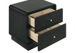 Cavelle 2-drawer Nightstand Bedside Table Black