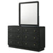 Cavelle 6-drawer Dresser and Mirror Black