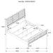 Arini Rattan California King Panel Bed Black and Natural