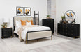 Arini 56-inch Queen Panel Bed Cream and Black