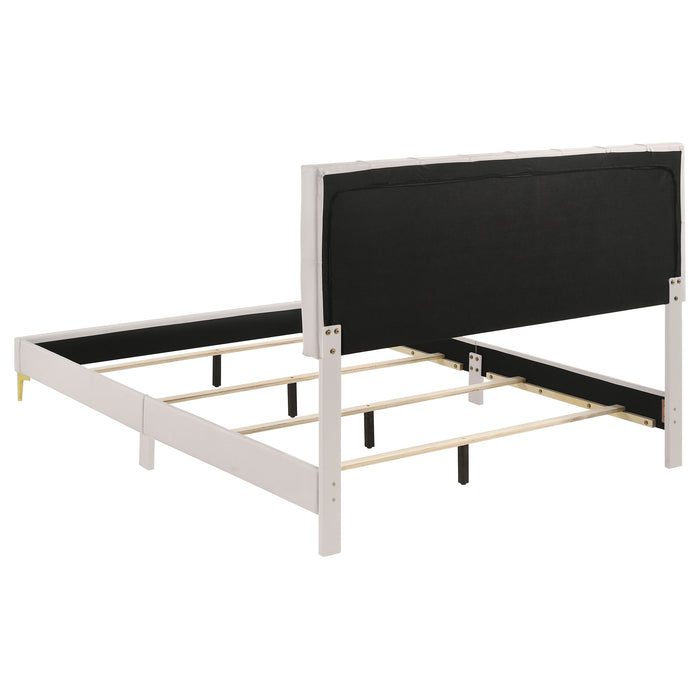 Kendall Upholstered Queen Panel Bed White