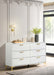 Kendall 6-drawer Dresser White