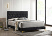 Kendall Upholstered Queen Panel Bed Black