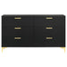 Kendall 6-drawer Dresser Black