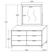 Kendall 6-drawer Dresser with Mirror Black