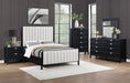 Brookmead 60-inch Upholstered Eastern King Bed Black