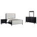 Brookmead 4-piece Upholstered Eastern King Bedroom Set Black