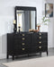 Brookmead 8-drawer Dresser with Mirror Black