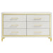 Lucia 4-piece Eastern King Bedroom Set Beige and White