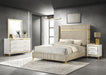 Lucia 4-piece Queen Bedroom Set Beige and White