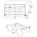 Lucia 6-drawer Dresser Cabinet White