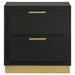 Caraway 2-drawer Nightstand Black