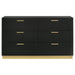 Caraway 6-drawer Dresser Black