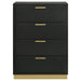 Caraway 4-drawer Bedroom Chest Black
