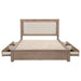 Kenora 56-inch Eastern King LED Storage Bed Barley Brown