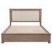 Kenora 56-inch Eastern King LED Storage Bed Barley Brown